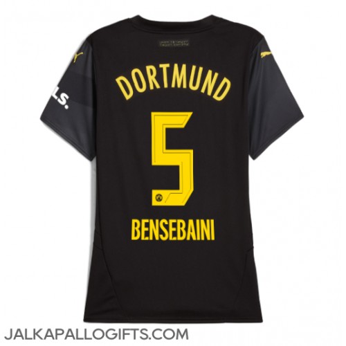 Borussia Dortmund Ramy Bensebaini #5 Vieraspaita Naiset 2024-25 Lyhythihainen